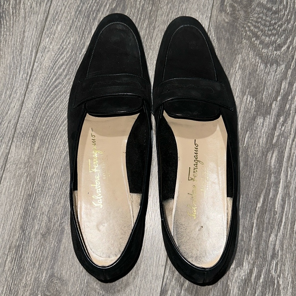 Black Salvatore, Ferragamo flats